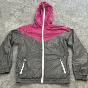 Upper Playground Jacket Mens Medium Full Zip Hoodie Goth Skater Grunge Y2K Nylon